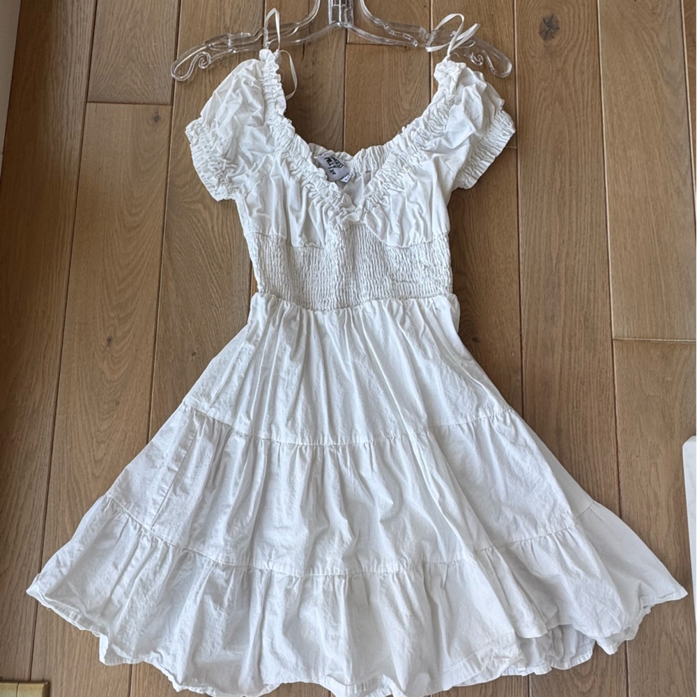 Princess Polly White Tiered Mini Dress